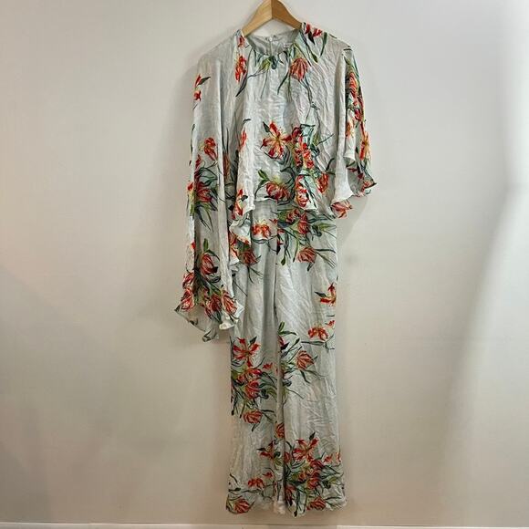 ALA Von Auersperg Floral Silk Jumpsuit Size XS Small - Picture 13 of 14